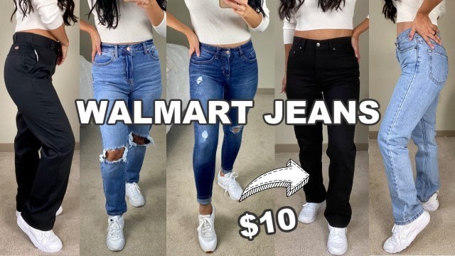 'THE BEST WALMART JEANS | $10 WALMART MOM GEORGE JEANS | WALMART HAUL | AFFORDABLE FASHION | DICKIES'