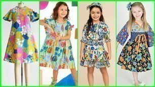 'Baby Girl Stylish Printed Casual Outfits || Little Girl Summer Printed Beautiful Skaters Designs'