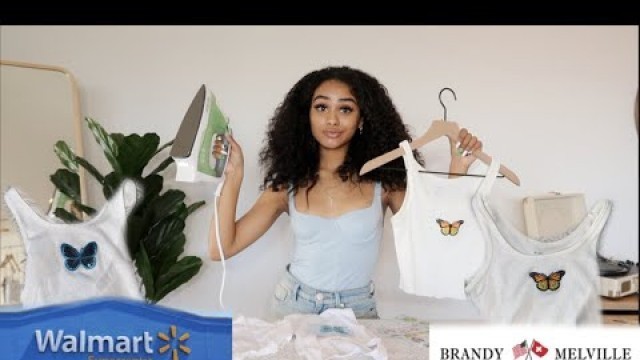 'making my OWN brandy melville clothes from walmart (you can\'t tell the difference) ft. money saving'