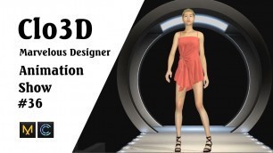 'CLO 3D Runway- Virtual Fashion Show- Clo3D- Marvelous Designer | Clo3D animation (P36) | Fashion 3D'