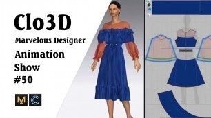 'CLO 3D Runway- Virtual Fashion Show- Clo3D- Marvelous Designer | Clo3D animation (P50) | Fashion 3D'