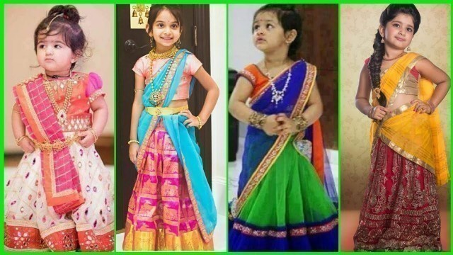 'Baby Girl Saree Designs || Very Pretty Wedding Little Girl Saree Designs || Toddler Fancy Outfits'