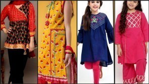 'Latest stylish little girl designer dress collection/girls kurti designs for Eid/designer collection'