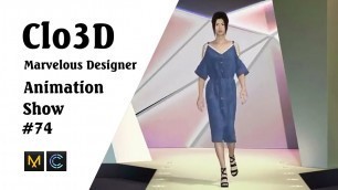 'CLO 3D Runway- Virtual Fashion Show- Clo3D- Marvelous Designer | Clo3D animation (P74) | Fashion 3D'