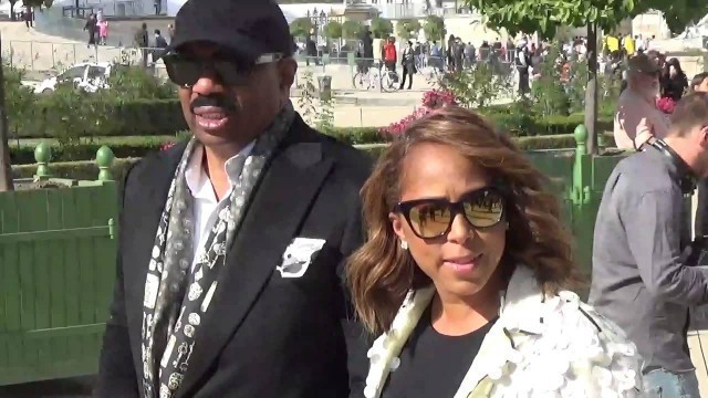 'Steve & Marjorie Harvey @ Paris Fashion Week 1 october 2016 show Elie Saab'