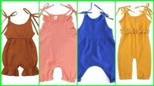 'Beautiful and Stylish Little Girl Plain Jumpsuit Designs || Toddler Outfits 2021 #Shorts'