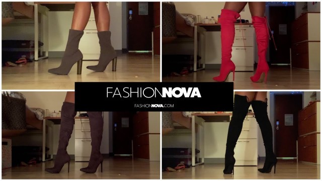 'FASHION NOVA HEELED BOOTS  REVIEW || +me being goofy 