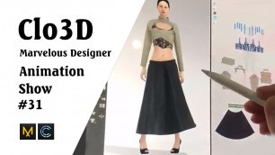 'CLO 3D Runway- Virtual Fashion Show- Clo3D- Marvelous Designer | Clo3D animation (P31) | Fashion 3D'