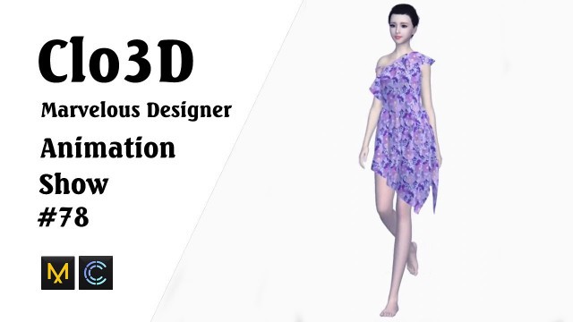 'CLO 3D Runway- Virtual Fashion Show- Clo3D- Marvelous Designer | Clo3D animation (P78) | Fashion 3D'