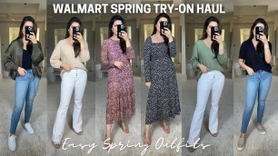 'WALMART SPRING TRY-ON HAUL 2021 | AFFORDABLE SPRING FINDS | WALMART WOMENS FASHION | MODEST OUTFITS'