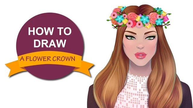 'How to draw a flower crown | I Draw Fashion'