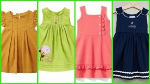 'New Style Cute Little Girl Plain Dresses Designs || Very Lovely Toddler Outfits'