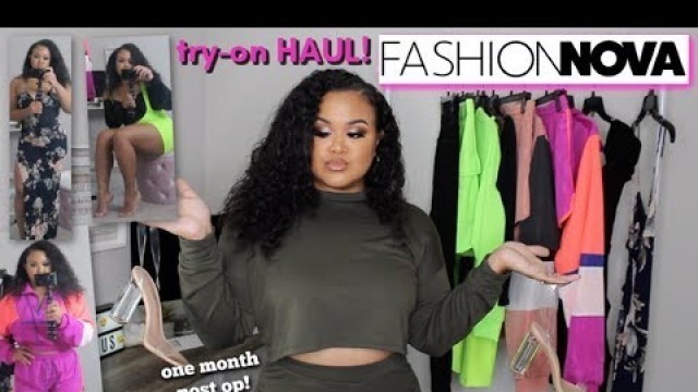 'MY FIRST EVER! FASHIONNOVA TRY ON HAUL! ONE MONTH POST OP!'