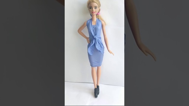 'How to make Barbie dress with hand gloves| detailed video is available on the channel check (Part-6)'