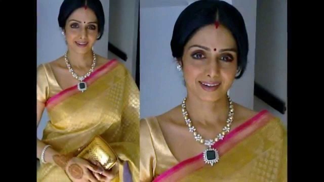 'Actress Sridevi in dazzling designer sarees Fashion Dreams'