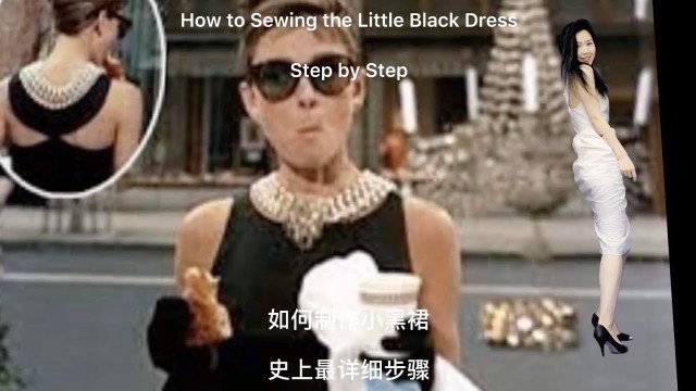 'How to Sewing Audrey Hepburn’s Black Dress-2/2| Beginners & Advanced | Fashion Stucture Design'