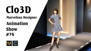 'CLO 3D Runway- Virtual Fashion Show- Clo3D- Marvelous Designer | Clo3D animation (P76) | Fashion 3D'