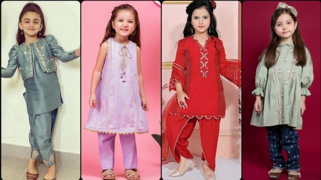 '2021 most stunning and elegant eid dresses designs for little girls'