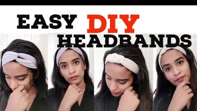 'DIY || 2 Ways Easy Stylish Headbands From Old Clothes || MALAYALAM'