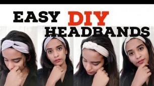 'DIY || 2 Ways Easy Stylish Headbands From Old Clothes || MALAYALAM'