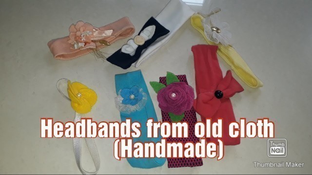 'Baby headbands from old cloth | Best out of old clothes | Handmade headbands'