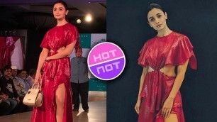 'Alia Bhatt Walks The Ramp In RED HOT Dress For CapreseX Alia Collection'