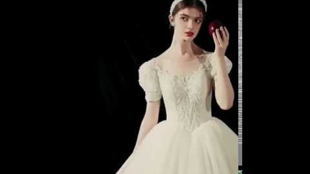 'Audrey Hepburn Style Vintage / Retro Champagne Wedding Dresses 2020'