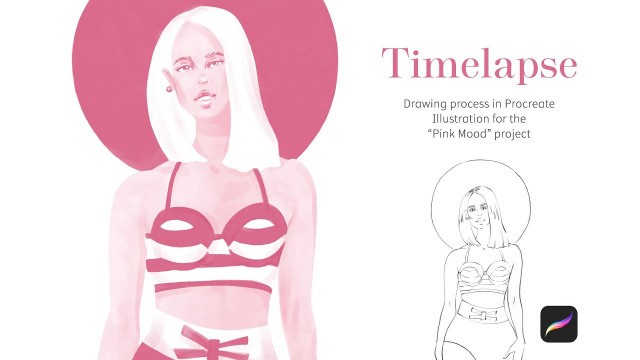 'How I draw illustrations with beautiful fashion girls in Procreate (timelapse)'