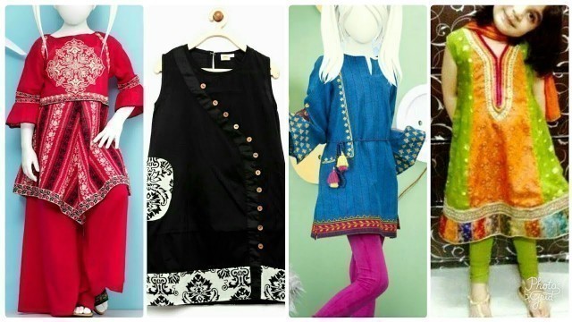 'Illusion kids fashion outfits designer little girl dress kurti/kurta collection for girls 2019/2020'