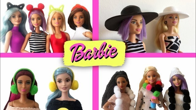 'How to make fashion accessories for Barbie. Scarves, hats, headbands, earmuffs and necklaces.'