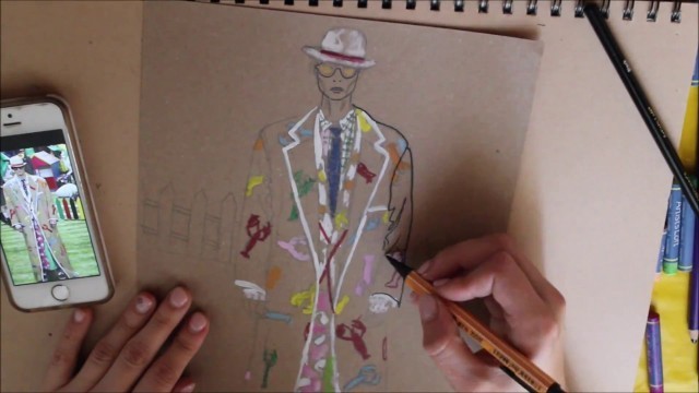 'SPEED PAINTING I Menswear Fashion Illustration I Thom Browne Spring Summer 2019'