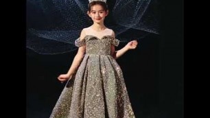 'Sparkly ball gown for little girl sequin prom dress'