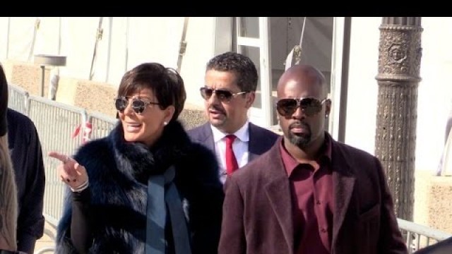 'EXCLUSIVE: Kris Jenner and more arriving at 2015 Elie Saab fashion show in Paris'