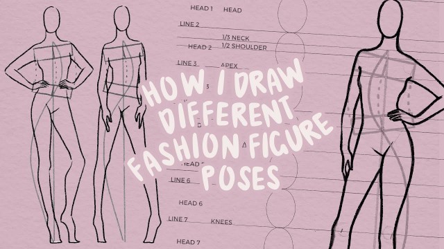 'how to draw fashion figure poses | 9 head technique'