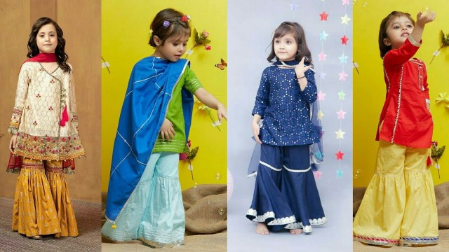 'Most Beautiful Dresses For Little Girl 2020 || Party Wear Kids Sharara Suits || Sharara Suit'