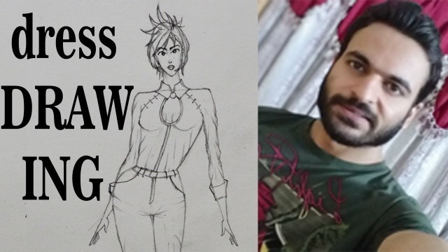 'come and watch how i draw a dress on fashion figure'