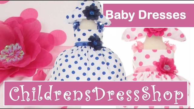 'Little Girl\'s Polka Dotted Summer Baby Dress  - Style CC1002'