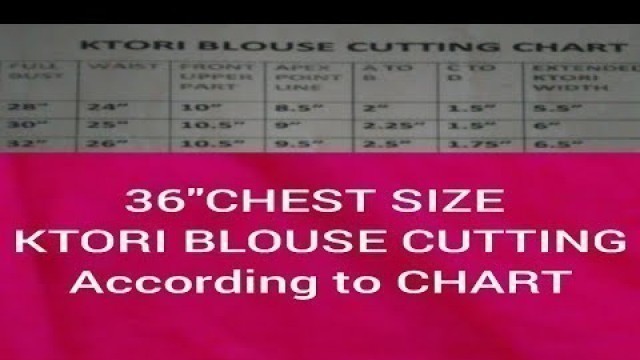 'KTORI BLOUSE CUTTING (36\" CHEST SIZE) ACCORDING TO CHART in hindi.'