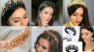 'Most attractive and most famous stylish girls fancy headbands ideas for functions'