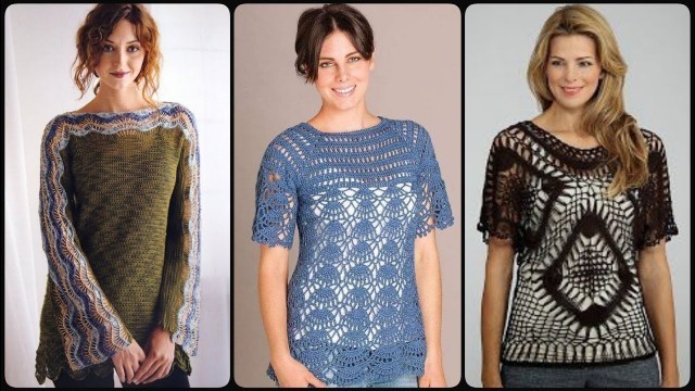 'Elegant and Gorgeous Crochet Seethrough tops/Ladies #Fashion Tops'