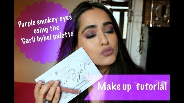 'Simple purple smokey eyes using the  \'Carli Bybel Palette\' | UMANG VANSHIKA'