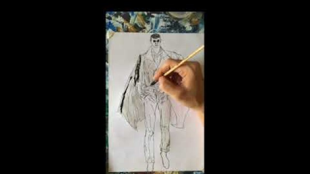 'FASHION ILLUSTRATION [MALE] HOW TO DRAW AND COLOUR!'