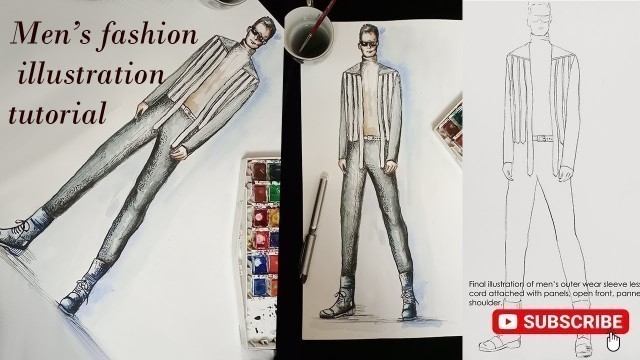 'Male fashion illustration : step by step easy'