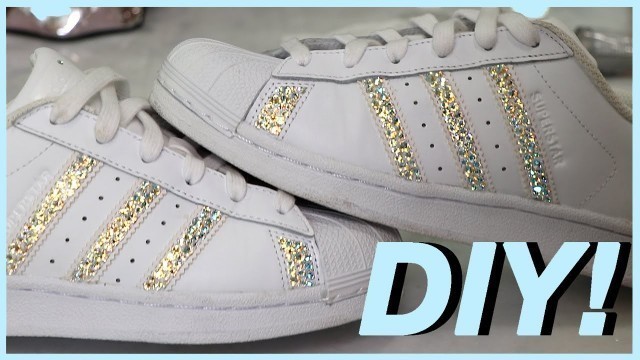 'DIY CRYSTAL ADIDAS SNEAKERS! Carli Bybel'