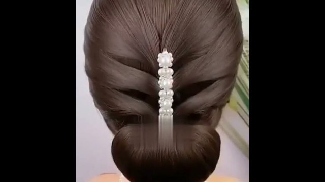 'Simple Bun Hairstyle || Bun Hairstyle #hairstyle # #fashion #beauty #shorts'