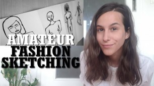 'Trying to re-learn how to draw | amateur fashion sketching'