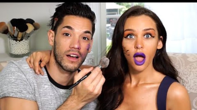 'BOYFRIEND DOES MY MAKEUP | Carli Bybel'