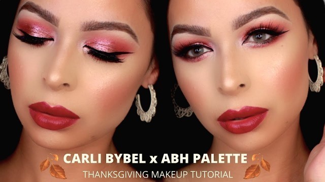 'ABH x CARLI BYBEL PALETTE THANKSGIVING MAKEUP TUTORIAL | KRYSTAL ALLEN'