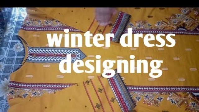 'winter dress designing || printed suits pr lace sy designing || Fashion Beauty with Atiqa'