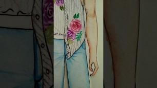 'how to draw fashion illustration male figure with poster color'